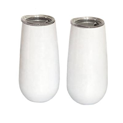 China Factory Wholesale Luxury Stainless Steel Morden White Wine Tumbler White 6oz Insulated Sublimation Wine Tumbler for sale