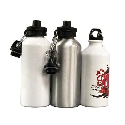 China Factory 500ml /600ml/ 750ml Morden Luxury Aluminum Sublimation Water Bottle Aluminum Drinking Bottle With 2 Lid for sale