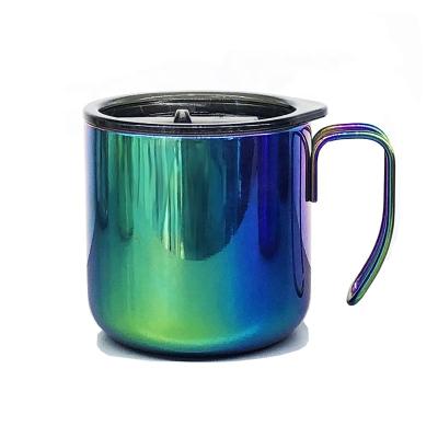 China Modern Custom Logo Gradient Plate Insulated Stainless Steel Coffee Mug Cups Mugs Stainless Cable Insulated Volume Warmer for sale