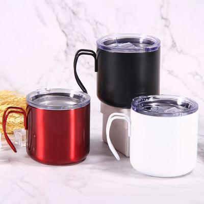 China New Modern Custom Logo Breakfast Milk Cups & Mugs Black Stainless Steel Tangled Mug With Curved Metal Wire Handle for sale