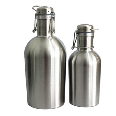 China PORTABLE factory wholesale single handle water bottle 2L stainless steel beer shaker 64oz beer shaker with handle for sale