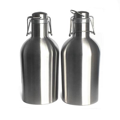 China PORTABLE In Stock Logo Swing Top Brewery Stainless Steel Insulation 48oz/64oz 1.5L/2L Custom Beer Shaker Insulated for sale