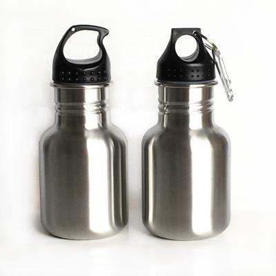 China Hot Sale BPA Free Stainless Steel 12oz Single Wall Sustainable Sports Wide Mouth 400ML Outer Door Kids Bottled Water Bottle for sale