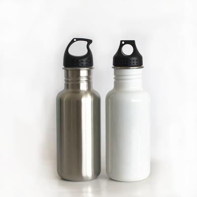 China Eco-Friendly Sustainable Child Bottle Single Wall Stainless Steel Student Drinking Water Bottle Sport Bottle Lid Option for sale