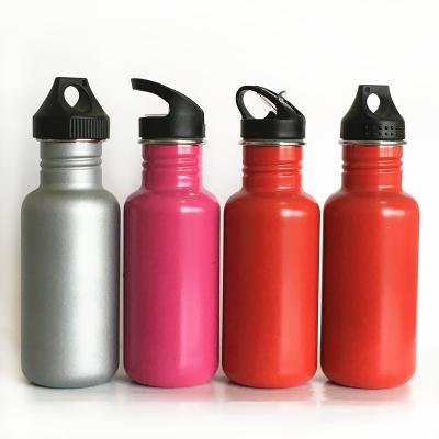 China Stainless Steel Water Bottle 400ml-1800ml Classic Single Wall Outdoor Sport Sustainable Bottle Folder Drinking Bottle for sale