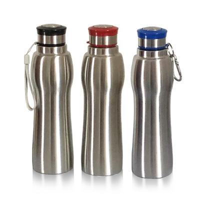 China Eco-friendly custom stocked water bottle rope lid stainless steel water bottle creative single wall gourd shaped bottle for sale