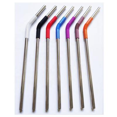 China Stocked Wholesale Custom Size Stainless Steel Bubble Tea Metal Straw 20mm Metal Straw Set With Cleaning Brush for sale