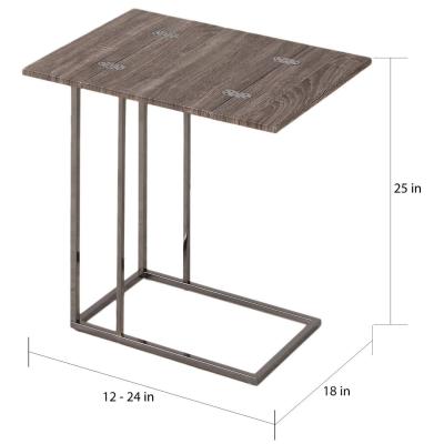 China High Quality Top Wooden Computer Table (Height) Metal Adjustable Legs Dining Table For Living Room for sale