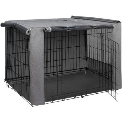 China Breathable Custom Large Drop Dog Cage High Quality Dog Foldable Metal Kennel Crate for sale