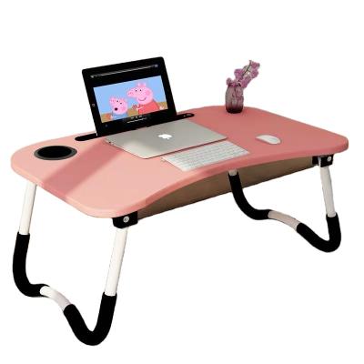 China Hot Selling (Height)Adjustable Gaming Desktop Computer Plastic Top with Drawers Metal Legs Stand Cups and Tablet Laptop Table for sale