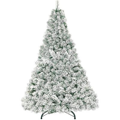 China Bedroom/Living Room/Cabinet/Bar Snow Assembled Artificial Christmas Tree with Metal Frames Folding Christbaum Snow Effect (6 Feet) for sale