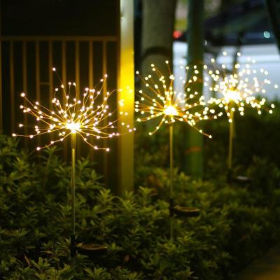 China Hot Sale Holiday Light 2021 Solar Power Garden Lights Decorative Fireworks String Lights for sale