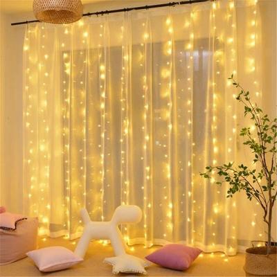 China / Warm White LED Curtain String Light Modes 10 x 10 ft 8 with Remote Control Bedroom Wedding Christmas Indoor and Outdoor Decoration Te koop