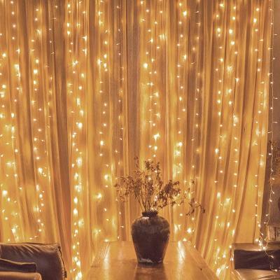 China / LED Copper Wire Curtain Light USB Waterfall Light Christmas Decorations Atmosphere Bedroom Lights for sale