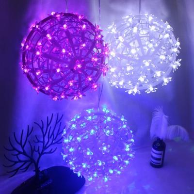 China Holiday LED Light Large Ball Peach Blossom Led Flower Ball Light For Wedding Holiday Garden Decoration for sale