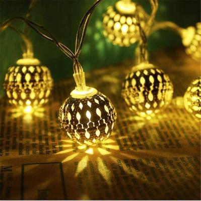 China Holiday Light Moroccan Solar String Lights Fairy Ball Globe Lantern Lights Led Decorative Lighting for sale