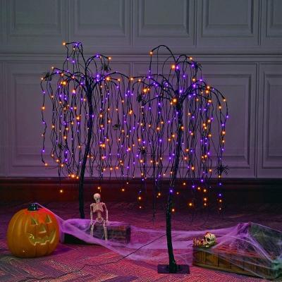 China Bedroom/Living Room/Closet/Willow 160 LED Halloween Bar Lights 2 for 8 Spiders Ideal for Family Holiday Parties and Christmas Decorations for sale