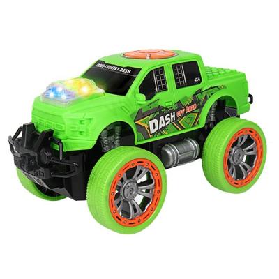 China New Educational Electric Stunt Car ABS Children's Building Blocks Professional 4wd Toy with Lights and Music Can Walk Straight for sale