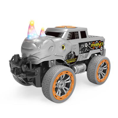 China ABS Rhino Carry Car Kids Electric Toys Truck Building Blocks Compatible with Lights and Music for Boy Gift for sale