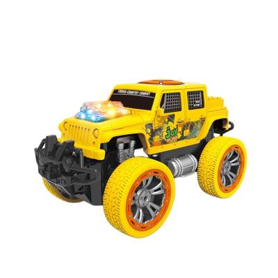 China RC Model New Style 4x4 Electric Stunt Car Off-Road Toys for Boys with Lights and Music Drive Straight Can Fit Building Blocks for sale