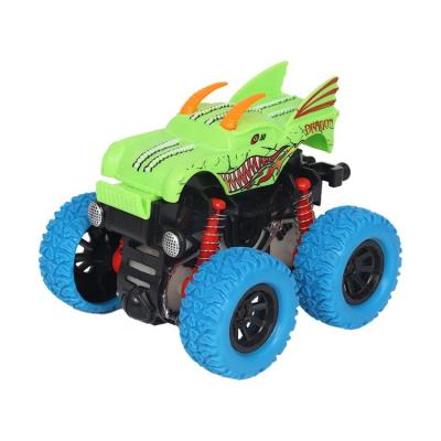 China Toy Wholesale Inertia Friction Mini Racing High-speed Plastic Monster Vehicle 4WD Shock Absorption Stunt Toy Dinosaur Off-Road Car for sale