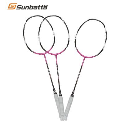 China Playing Sound Professional Badminton Racquet Carbon Badminton Racket 20-28 Pounds Free Of Stringed Handles for sale