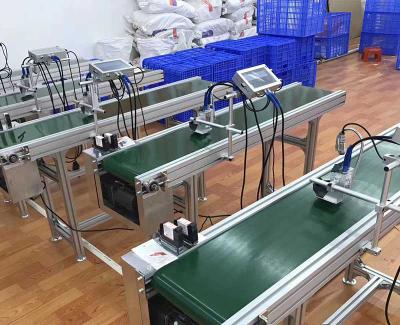 China 1.5m standard heat resistant conveyor for plastic bags belt conveyor for inkjet coding machine for sale