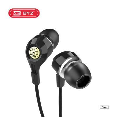 China Wholesale Price BYZ S860 In-ear Clear Sound Wired Headphones Wired Headphones In-ear Stereo Headset With MIC for sale