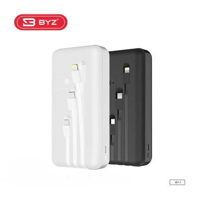 China New Arrivals BYZ W11 Mini Mobile Power Bank 20000mah Fast Charging Support 20000mah Mobile Power Banks for sale