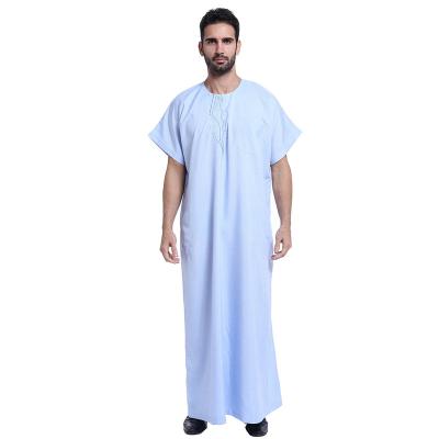 China High Quallity Islamic Men Jubba Thobe Dubai Saudi Arabia Kaftan Muslim robes luxury men abaya men for sale