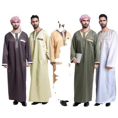 China High Quallity Long slevee Fashion any season Islamic Men Robes Muslim Prayer Clothing Abaya Designs Dubai Clothing for sale