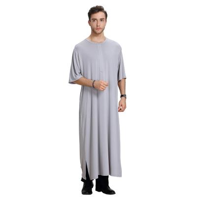 China High Quallity Islamic Men Jubba Thobe Dubai Saudi Arabia Kaftan Muslim Men Arabic Robes muslim thobe for men for sale