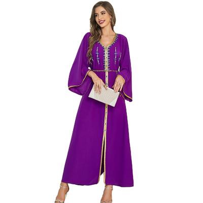 China High Quallity Eid Fashion Nida Muslim Dress Dubai abaya Jalabiya Women Dresses Moroccan Kaftan Clothing Islamic Muslim abaya for sale