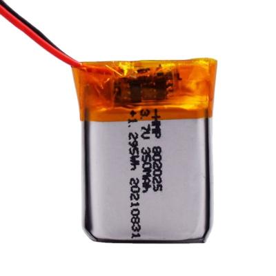 China Toys 3.7V Lithium Ion Polymer Lipo Battery 350mAh Li-PO Lithium Ion Polymer Lipo Battery Rechargeable Power Wall 802025 for sale