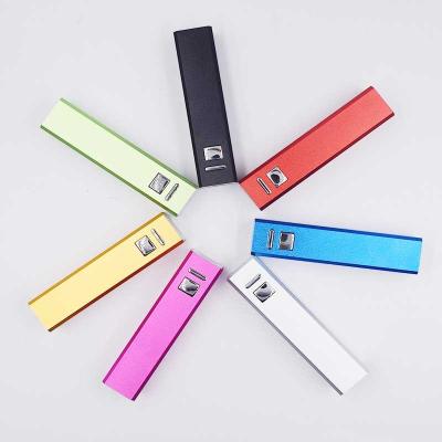 China Portable metal power bank 2600mAH mini power bank gift promotion customized logo battery for sale