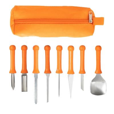 China Carving Enthusiast Halloween Decoration Cutters Halloween Pumpkin Carving Knife Tools Kit Set Stainless Steel Carving Tools For Fruit for sale