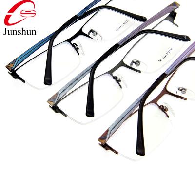 China Shenzhen Eyewear Factory Business Factory Half Frame Spectacle Titanium Comfortable Eyewear Optical Glasses for sale