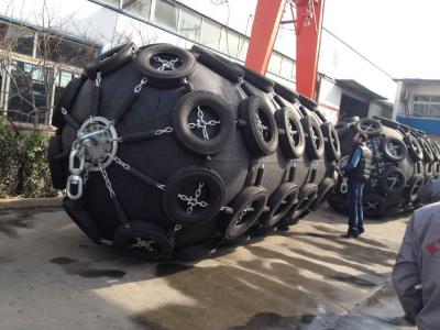 China Pneumatic rubber fender Dia 3.3mx6.5m length ISO 17357 approved yokohama marine fenders for sale