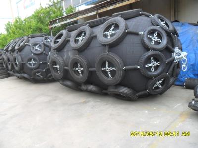 China 2.5mDia. × 4mL Pneumatic marine fenders , 50Kpa / 80Kpa wharf fenders for sale