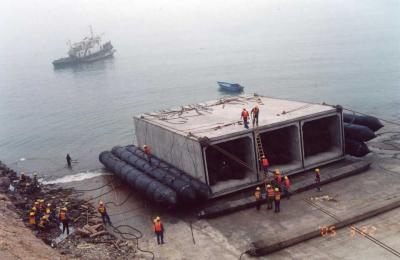 China Los sacos hinchables de goma inflables para la arquitectura naval proyectan/las plataformas flotantes en venta