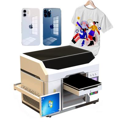 China Small indoor outdoor advertising A3 printer phone case wedding card LOGO dtf printer a3 inkjet UV inkjet printing machine for sale