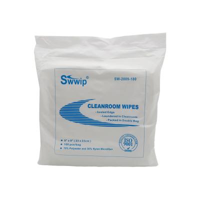 China Durable super absorbency 2000 series class100 70% polyester 30% polyester clean cleaning machines cleanroom nylon clean cloths for sale