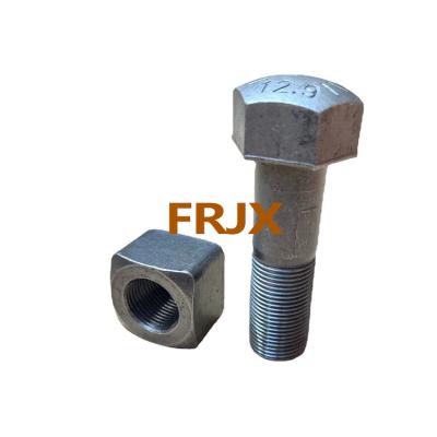 China Metric Grade 10.9 / Grade 12.9 Track Bolt And Nut Railway Track Bolts For Excavator Bulldozer for sale