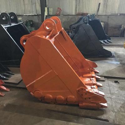 China Reinforced Heavy Duty Yellow Curved Digging Excavator Bucket Attachment With 1 Cubic Meter Capacity for sale