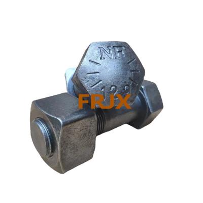 China Flange Black E330 Track Bolt And Nut For Excavator Chain Parts for sale