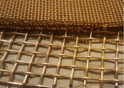 China Decorative Brass Mesh Screen Square Hole Crimped Brass Metal Mesh for sale