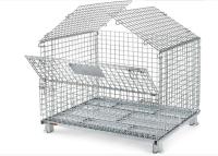 China Alambre soldado con autógena plegable Mesh Turnover Box For Warehouse/taller de la perforación rectangular en venta