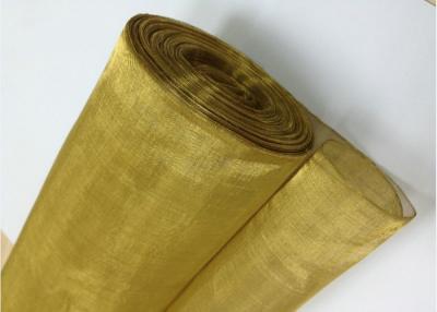 China Decorative Brass Wire Mesh SWG37 50X50 Mesh Golden / Yellow Color for sale