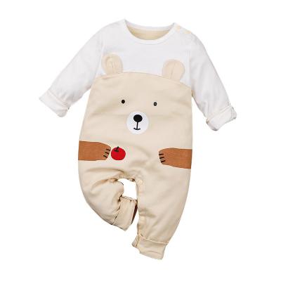 China Wholesale Cute Autumn 100% Cotton Baby Cartoon Printed Long Sleeve Jumpsuit Cotton Baby Clothes Kids Onsie Baby Romper for sale