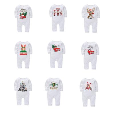 China Custom High Quality 100% Cotton Baby Christmas Clothes Long Sleeve 100% Cotton Cute Pattern Winter Baby Romper for sale